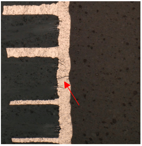 冷熱沖擊測試位置1切片圖